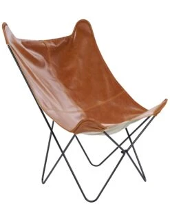 Faux Leather Armchair Brown NYBRO