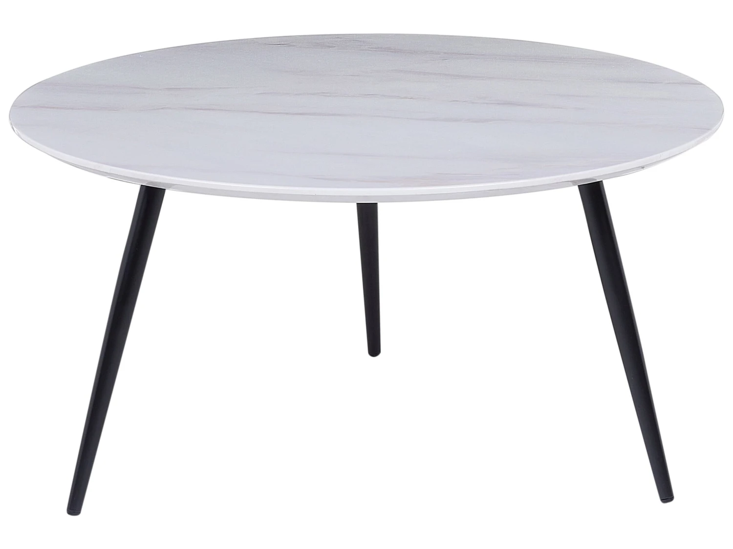 Coffee Table White Marble Effect With Black EFFIE