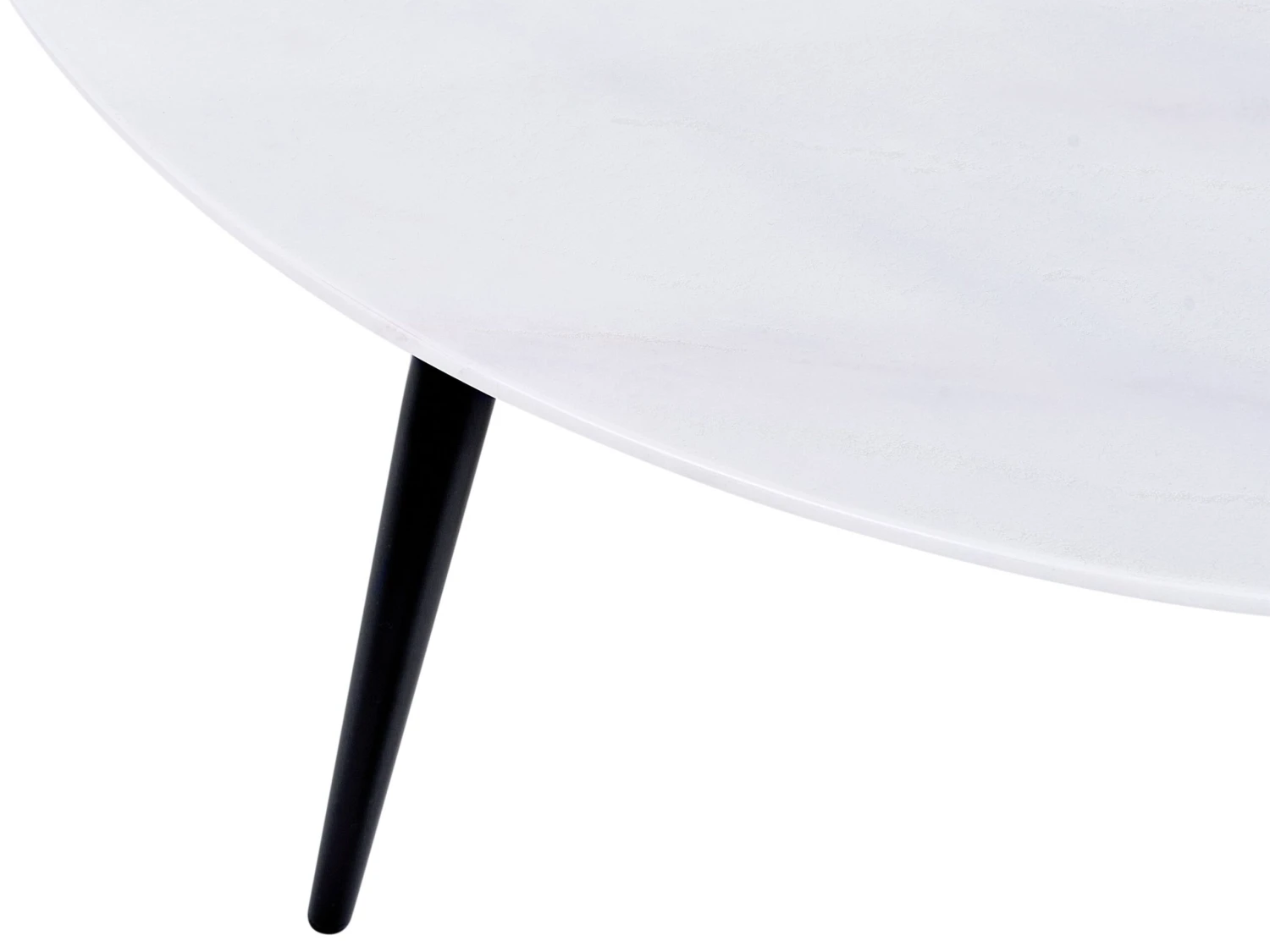 Coffee Table White Marble Effect With Black EFFIE - Image 3