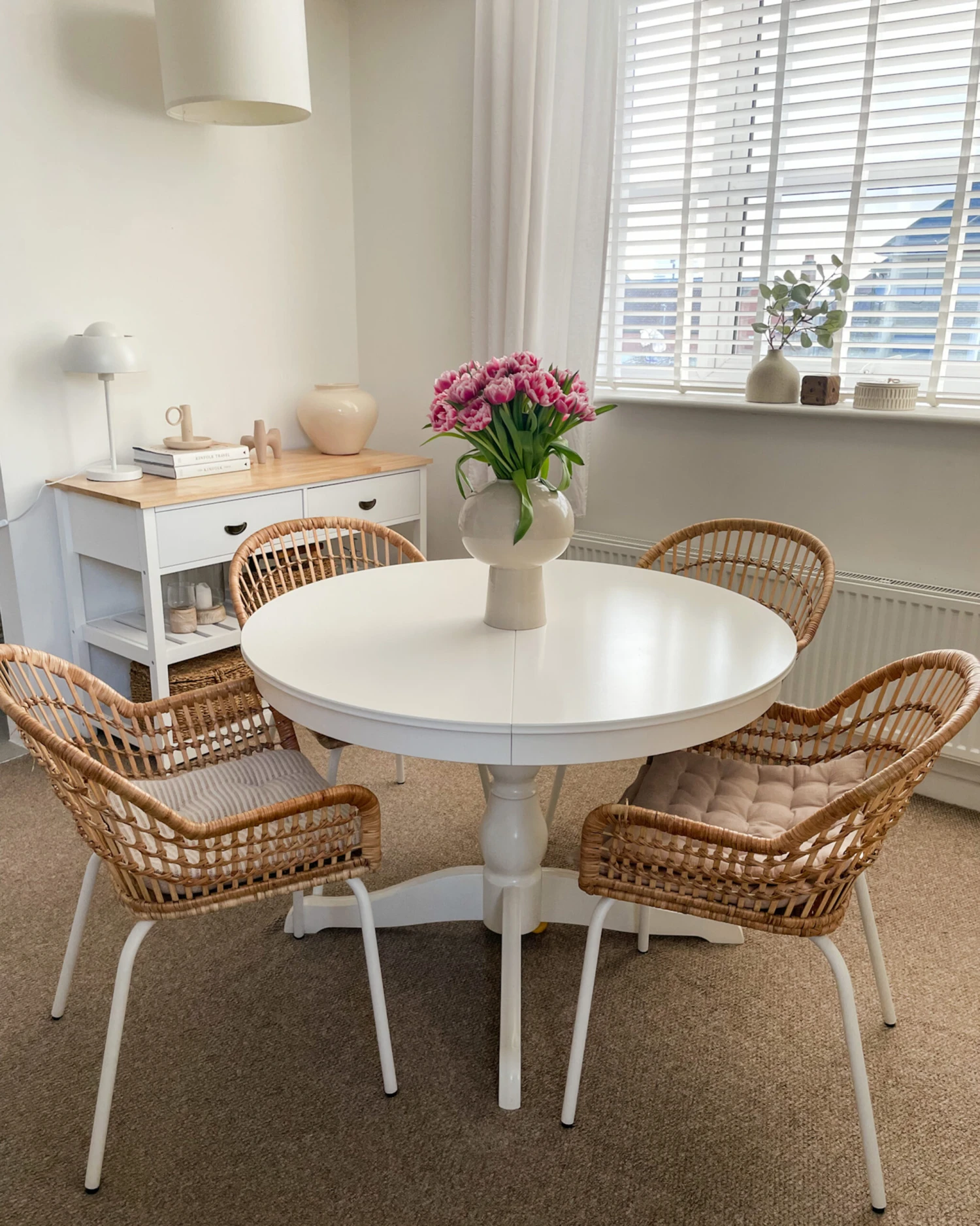 2 Drawer Kitchen Trolley White NAVARINO - Image 5