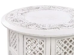 Mango Wood Side Table Off-White ELARA -Cheap Furniture Store undef src sa picid 851879 type whitesh image