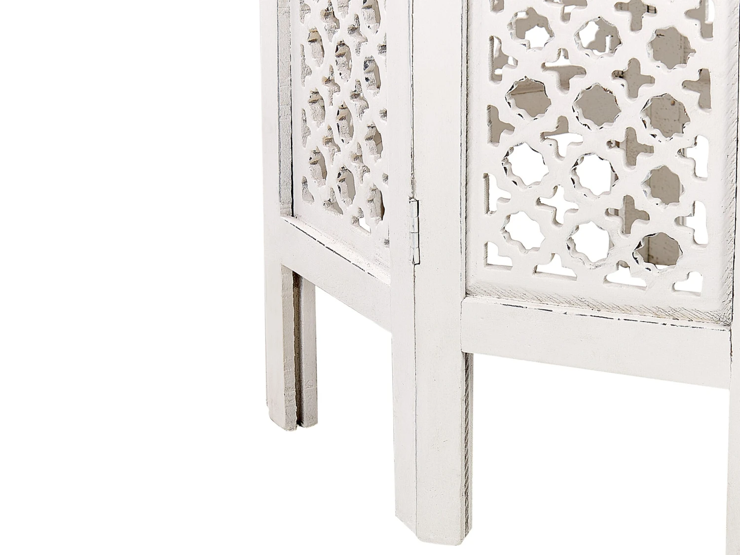 Mango Wood Side Table Off-White ELARA - Image 4