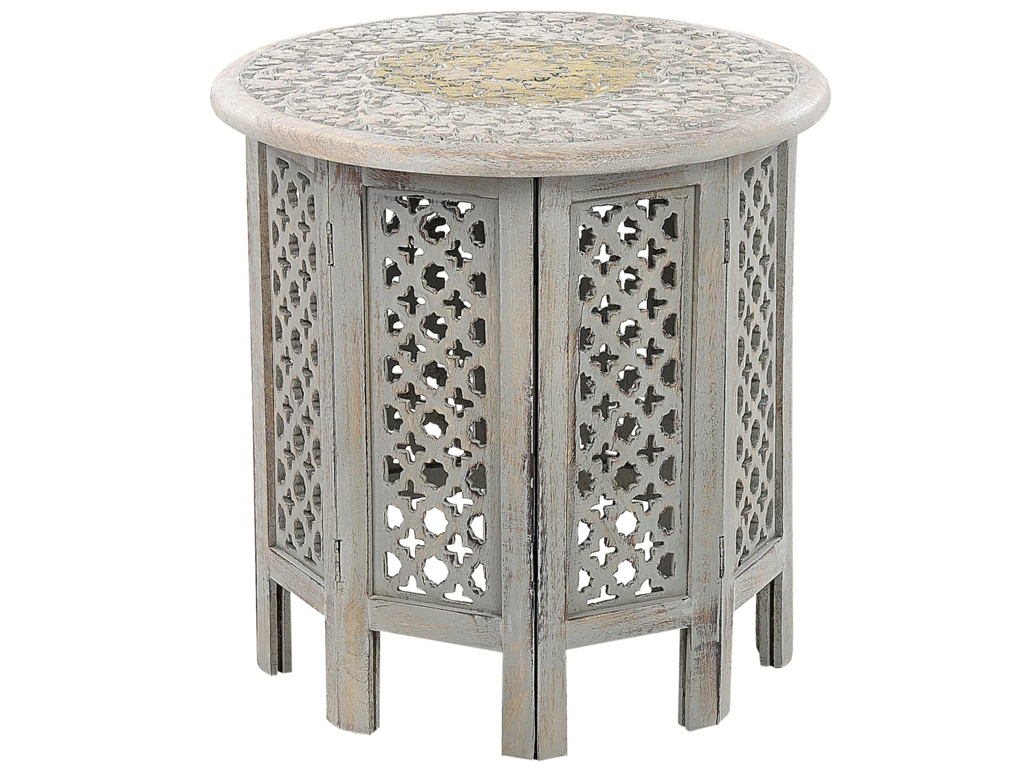 Mango Wood Side Table Grey JAGORI