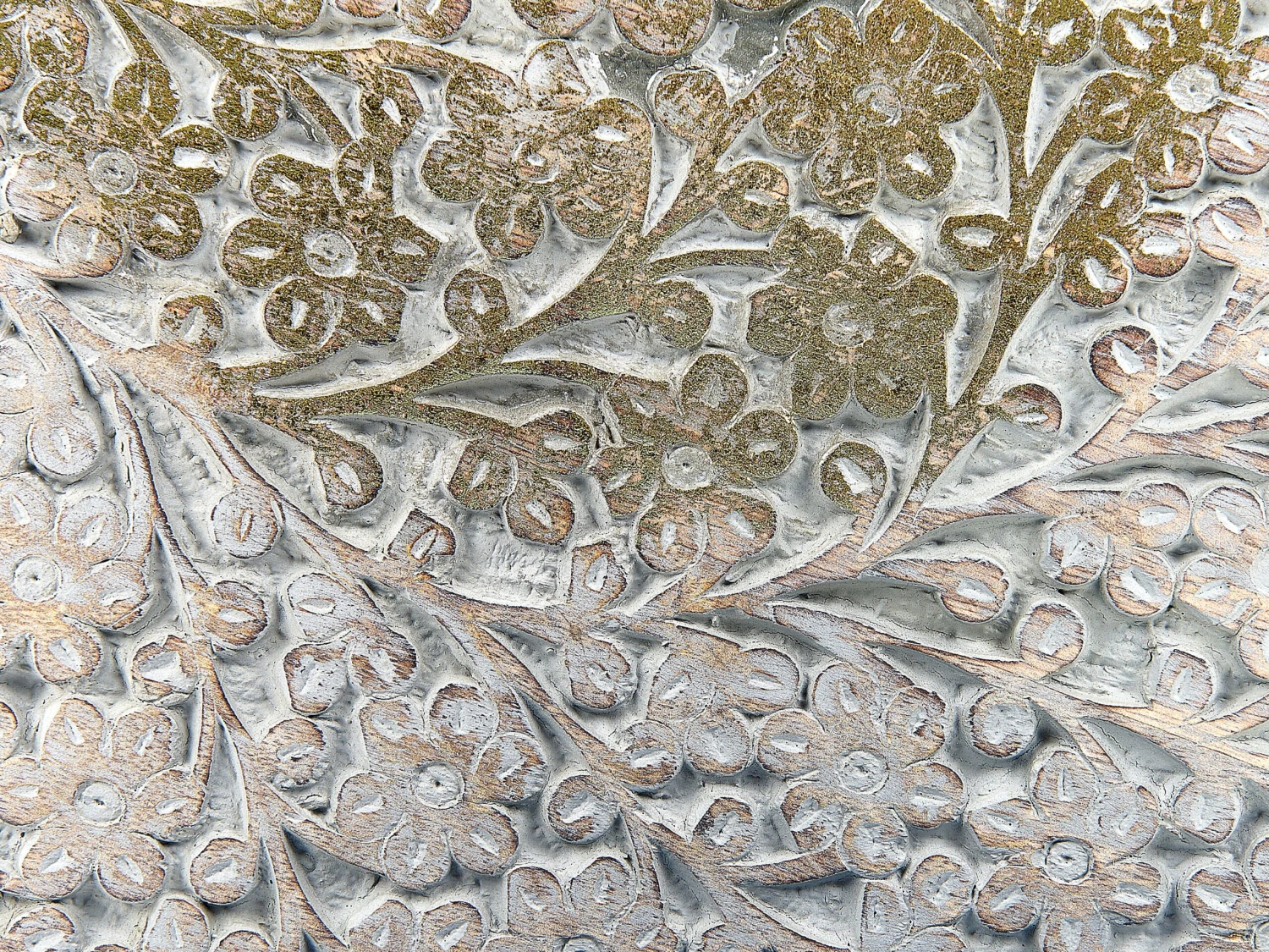 Mango Wood Side Table Grey JAGORI - Image 5