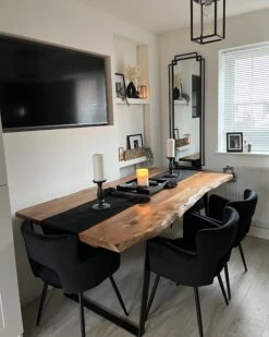 Velvet Dining Chair Black SANILAC 13 Velvet Dining Chair Black SANILAC -Cheap Furniture Store undef src sa picid 853867 type whitesh image