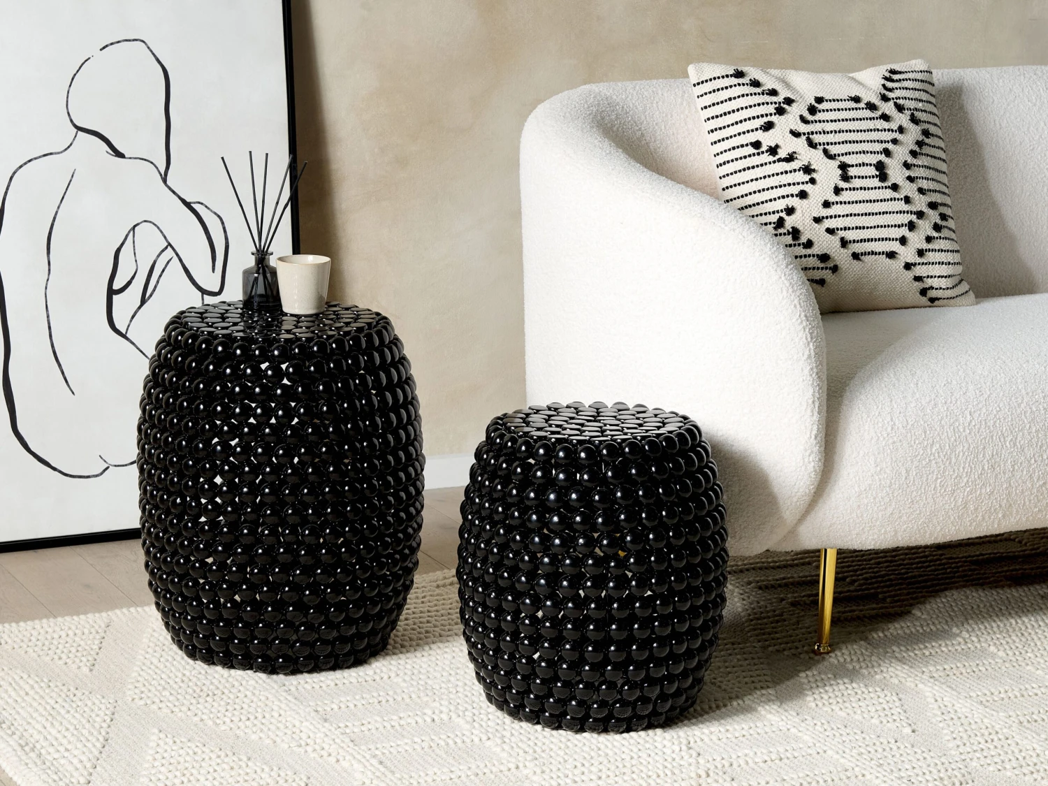 Accent Side Table Black UHANA Big - Image 3