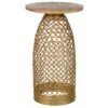 Mango Wood Side Table Light And Gold WAIHI -Cheap Furniture Store undef src sa picid 854373 type whitesh image